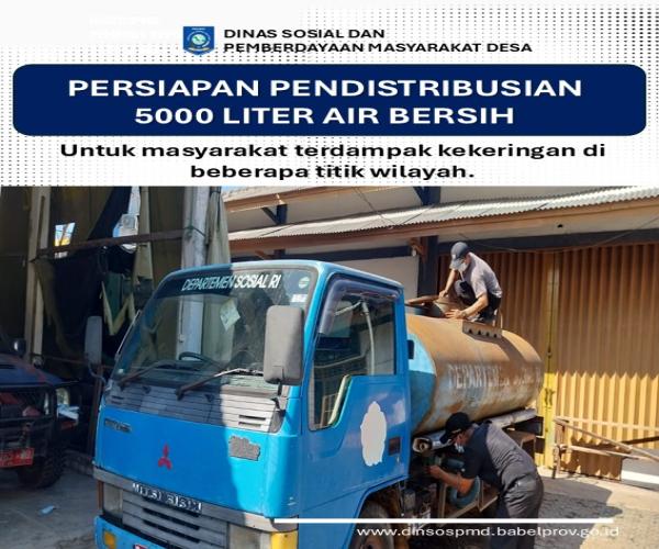 Persiapan Pendistribusian Air Bersih Bagi Warga Terdampak Kekeringan Akibat Musim Kemarau Ekstrem 