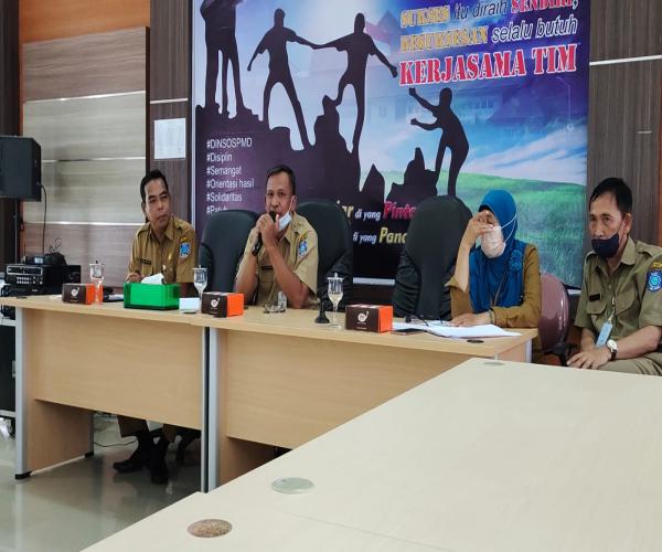 Evaluasi Pelaksanaan Hasil Penilaian Reformasi Birokrasi, DINSOSPMD Gelar Kegiatan Diskusi Dengan Tim Inspektorat.  