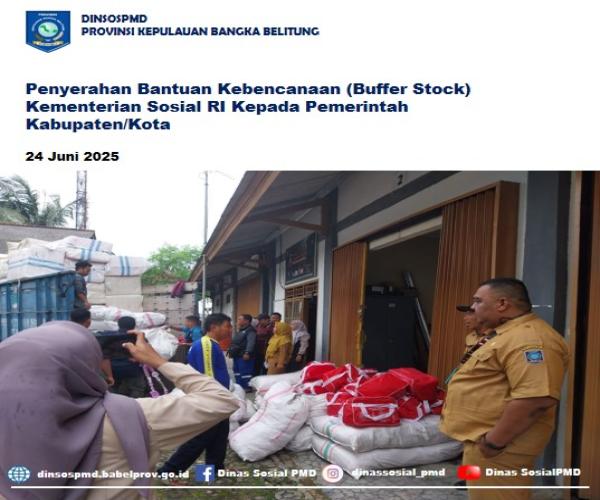 Penyerahan Cadangan Logistik (Buffer Stock) Barang Bantuan Kebencanaan KEMENSOS RI 