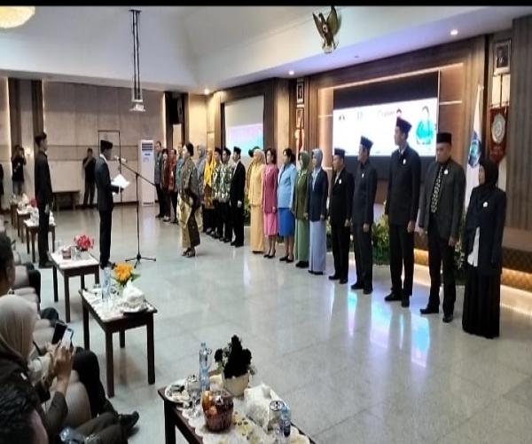 Usai Dikukuhkan Sebagai Ketua Tim Penggerak PKK Kepulauan Bangka Belitung Maya Suganda Pasaribu Sampaikan Pesan Khusus  Kepada Seluruh Kader PKK.
