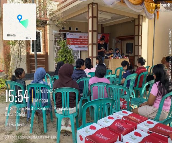 Dampingi Pelaksanaan Reses Anggota Dewan Provinsi Kep.Bangka Belitung, Sekretaris Dinas Sosialisasikan Program Penyelenggaraan Bidang Sosial dan Pemberdayaan Masyarakat Pemerintah Provinsi
