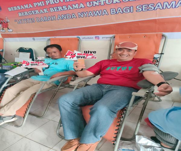 Konsisten Aksi Sosial Dinsos Pmd gelar Donor Darah