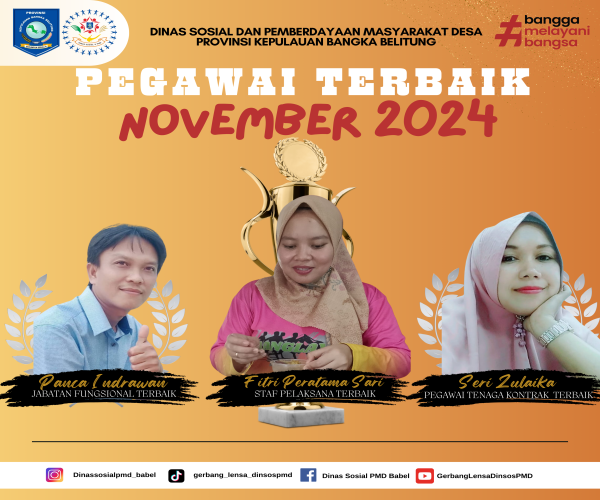 Pegawai Terbaik Bulan November, Budi Serahkan Penghargaan