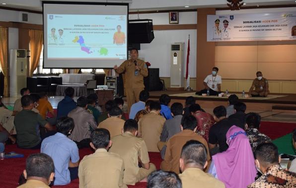 Kadin sosial dan PMD, Budi Utama memberikan pengarahan berkenaan kolaborasi Usaha BUMDesa dengan PT POS Indonesia 