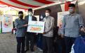 Penyerahan santunan BAZNAS oleh Wakil Presiden RI, Ma'aruf Amin kepada warga pemerlu layanan sosial