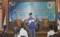 Kadin Sosial PMD Kep. Bangka Belitung, Budi Utama saat memberikan pengarahan berkenaan dengan penetapan penegasan batas desa pada RAKERNIS Kewenangan Desa 
