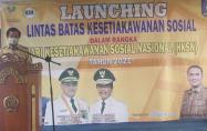 Wakil Gubernur, Abdul Fatah meresmikan pelaksanaan Giat Sosial Lintas Batas Kesetiakawanan Sosial Jelang Peringatan HKSN Tahun 2021